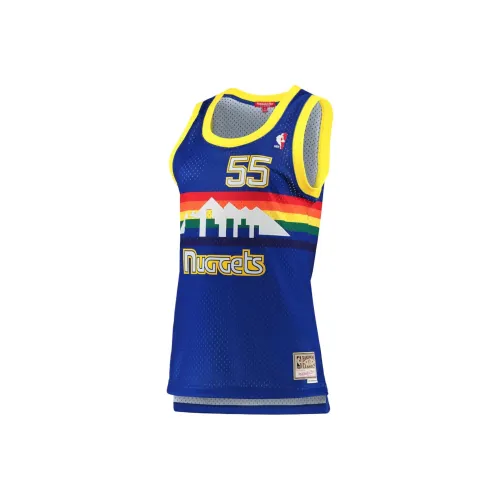 NBA Royal Denver Nuggets Team MITCHELL NESS Dikembe Mutombo Баскетбольная Джерси Женская Синяя
