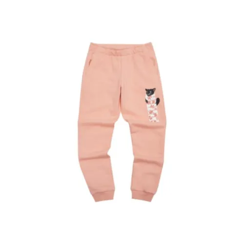 Детские PUMA Вязаные Тренировочные Штаны Абрикос Красный