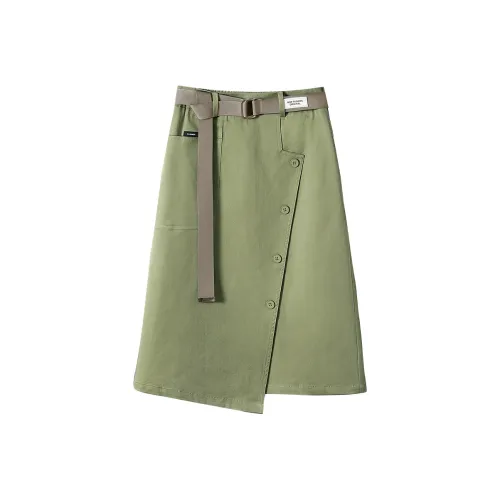 TOUCH Повседневный Длинный Юбка Женская Армейский зеленый