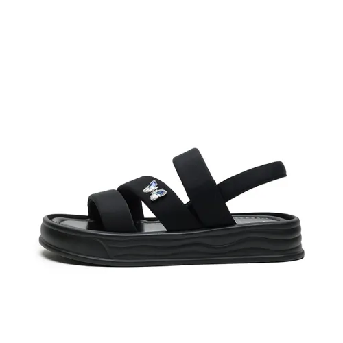 JOSINY One Ремешок Сандалии Женские Черные