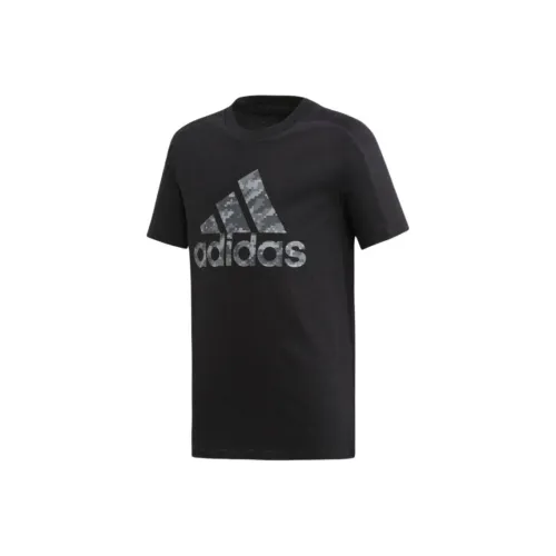 Adidas Sport T-рубашка Черный Серый Четыре ребенка в возрасте 3-7 лет