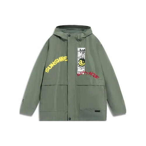 LINING YOUNG Детский топ Sportlife Серый Армейский зеленый Детский