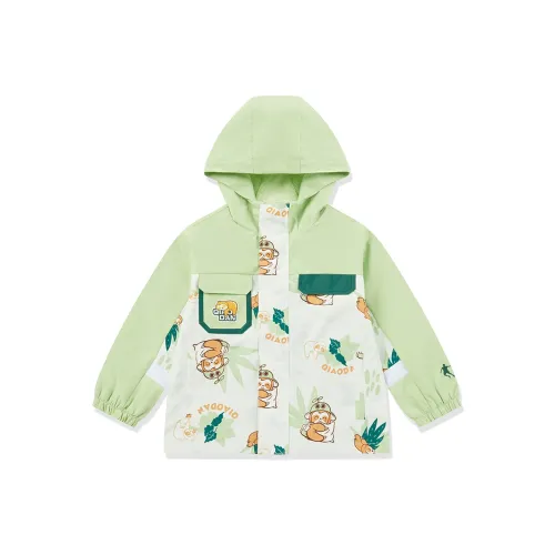 QIAODAN Детский топ с навесом белый с принтом по всей поверхности для малышей