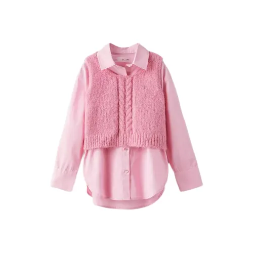 ZARA Комплект с рубашкой FW23 Розовый для малышей