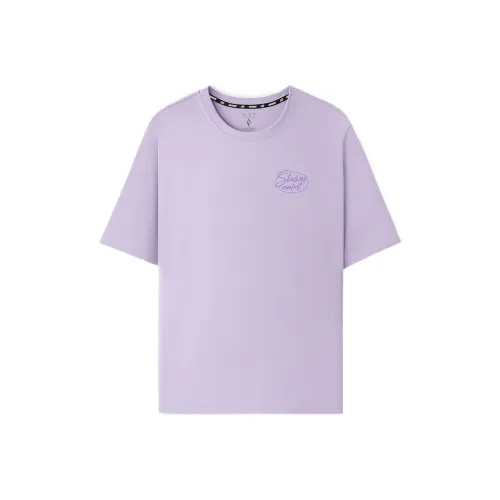 Skechers Обычный T Рубашка Женские Светлый Снег Синий 00EW