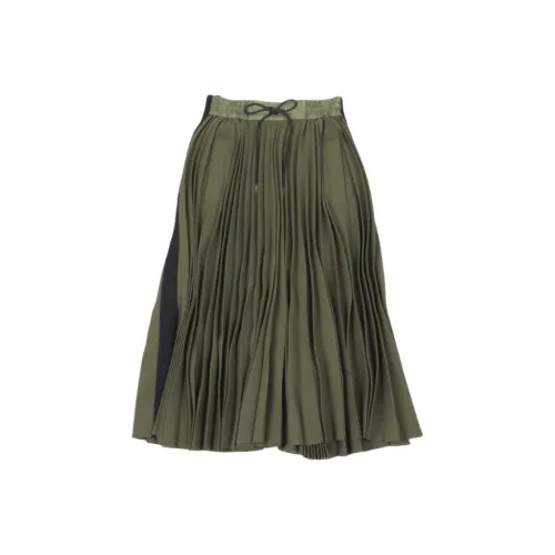 Sacai Повседневный Длинный Юбка Женские Зеленый