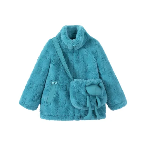 Hungry Dogs Бархат Feel Пальто Детское Волна Синий