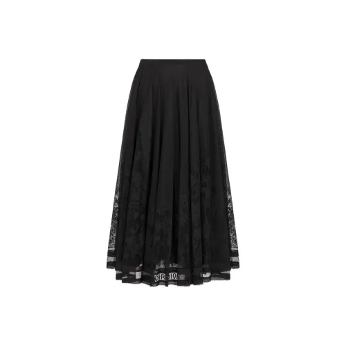 DIOR Черные Женские Повседневные Длинные Юбки
