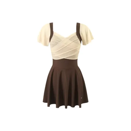 XTEP Ван-Пис Купальник Женский Светло-Коричневый Кофейный