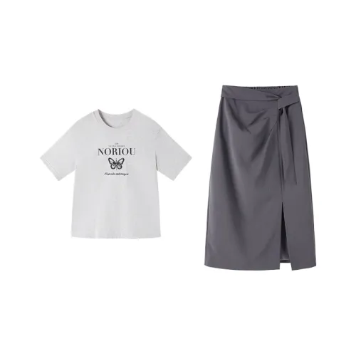 XIANGYING Комплект с юбкой Женские Темно-серый