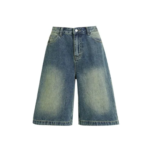 Wen Shan Джинсовые шорты Женские Винтажные синие