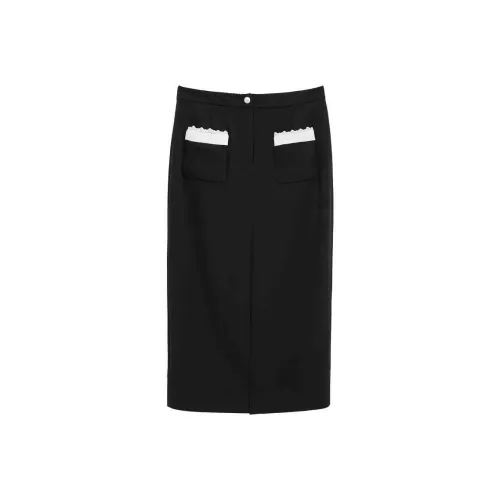 BEBE Черные Женские Повседневные Длинные Юбки