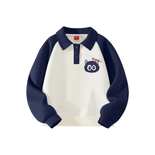 Хлопок Свитшот Shuttlecock Monster Темно-синий для детей 3-7 лет