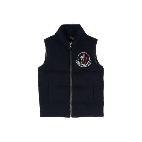 Moncler Темно-синие Детские жилеты