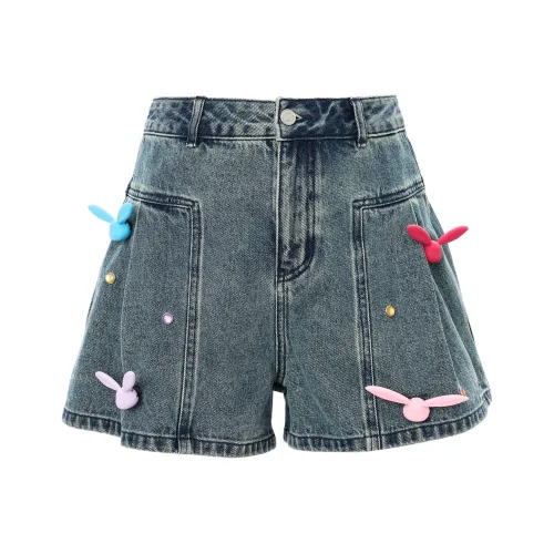 1 TROP FORT Джинсовые шорты Женские Blue