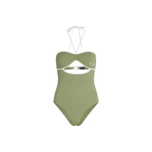 Karl Lagerfeld SS25 Ван-Пис Купальник Женский Оливково-зеленый