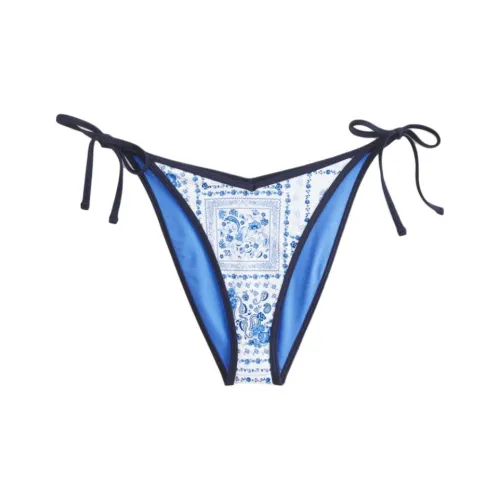 Hollister Плавательные шорты Женские Синие С принтом по всей поверхности