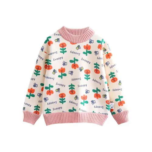 SNOOPY Свитер Пчелка Цветочный дизайн Дети 3-7 лет