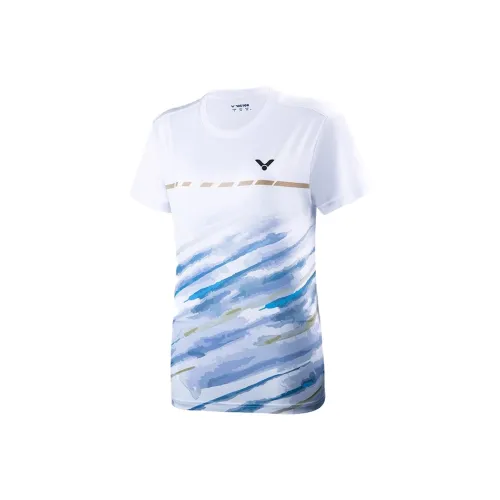 Victor Бадминтон Джерси Женская Белая