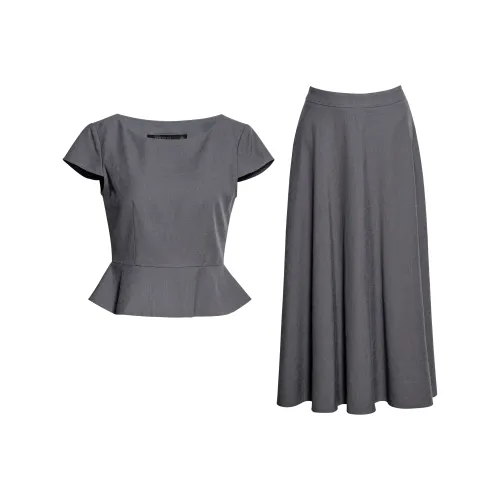 ROEYSHOUSE Комплект с юбкой женский серый