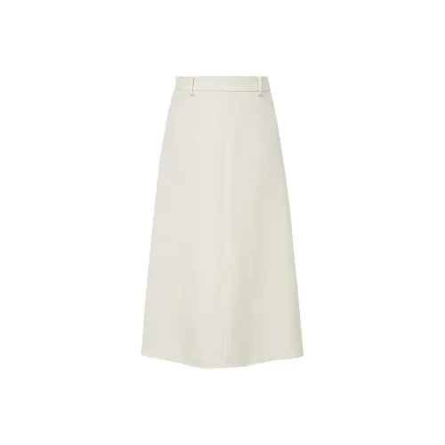 Hopeshow Повседневный Длинный Юбка Женская Миндально-Бежевый