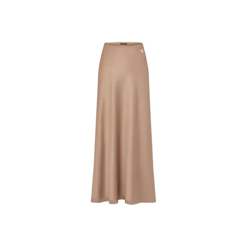 LOUIS VUITTON Повседневная длинная юбка женская темно-верблюжий