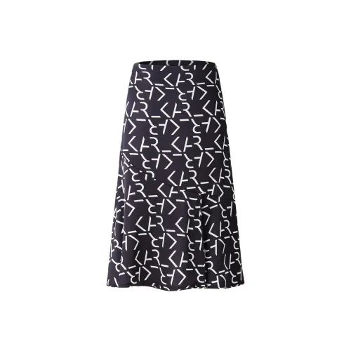 KARL LAGERFELD Повседневный Длинный Юбка Женские Черный