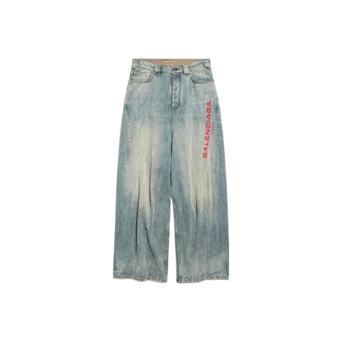 Balenciaga Джинсы Свободного кроя Мужские Светло-Синие