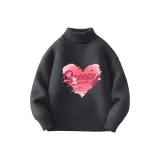 [Комбинированная нить Core-Spun Водолазка] Темный вересковый серый Градиентный Белль