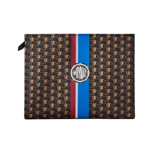 Moynat Холст 1920 Холст Клатч Женский Синий Красный Черный