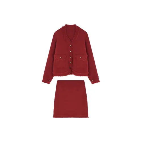 Wbwq Комплект с юбкой Женские Бордовый