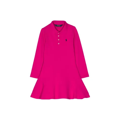 Polo Ralph Lauren Платье SS23 Розово-красное Детское