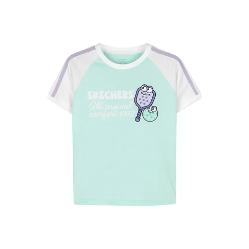 Skechers Kids T-Shirt Детский Белый Аква Синий