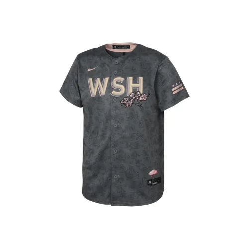 nike Washington Nationals Городской Connect T-рубашка Детская Серого цвета