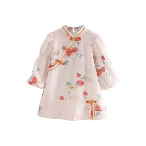 SNOOPY Детское платье цвета экрю