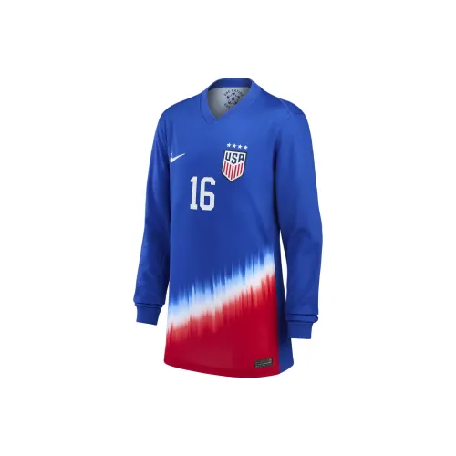nike Розовый LavelleUSWNT 2024 Stadium Гостевой Dri Fit Детский Футбол Джерси Королевский Подростки