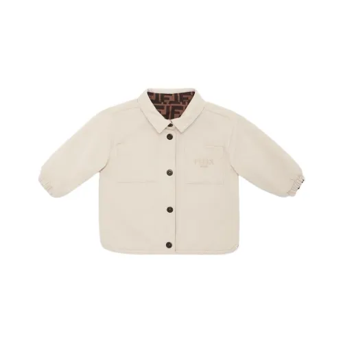 FENDI Детский топ рубашка куртка бежевый для младенцев и малышей