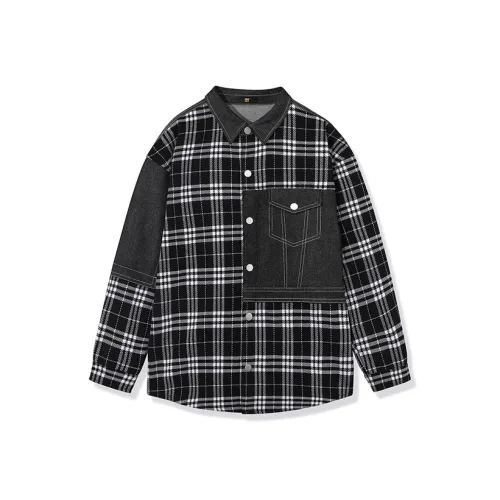 HOO Рубашка Весна-осень Подростки Черный