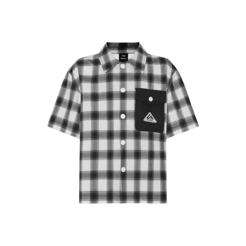 Little MO CO. Рубашка Черно-белая в клетку Детская