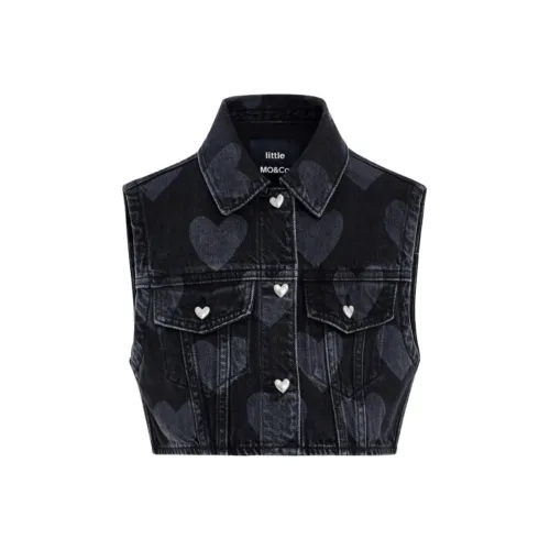 Little MO CO. Джинсовая куртка цвет черный детская