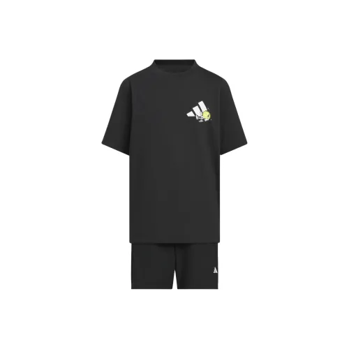 Adidas Повседневная спортивная одежда Graphic Tee Набор Черный Белый для детей 3-7 лет