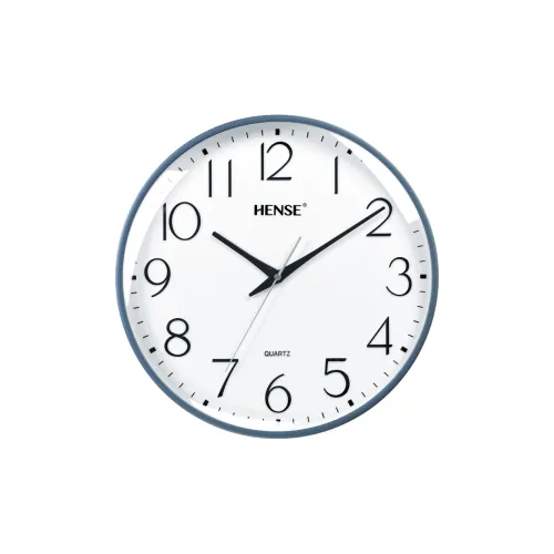 HENSE Кварцевый механизм пластиковый корпус стенные часы унисекс белый циферблат модель HW8332