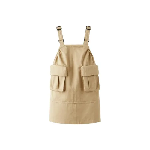 ZARA Детское платье бежевого цвета