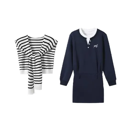 ONE PASS STUDIO Комплект с юбкой Женские Темно-синий