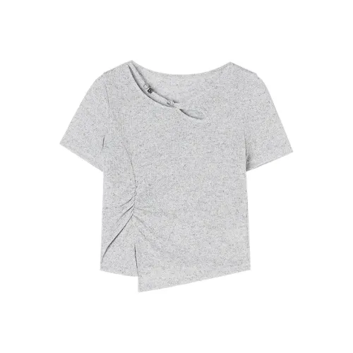 XIANGYING T Рубашка Женская Светло-Серый