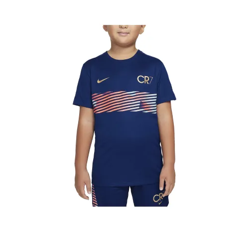 nike CR7 Collection Academy T-Shirt Void Blue Metal Gold Teenagers