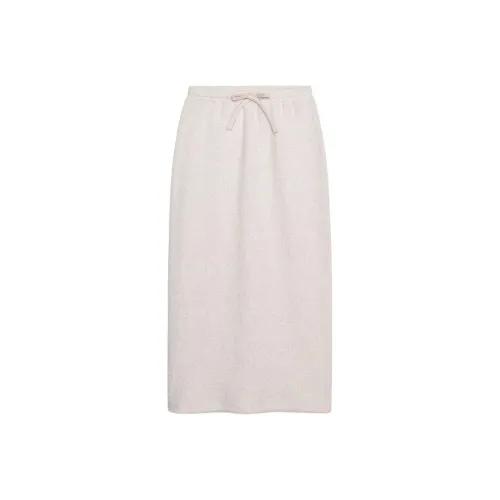 ZARA Повседневный Длинный Юбка Женская Бежевая