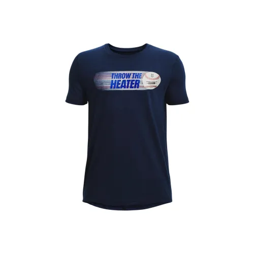 Under Armour UA THROW The Heater T Рубашка Детская Морской Синий