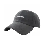 AWESOME Вышивка Бейсболка Серого цвета