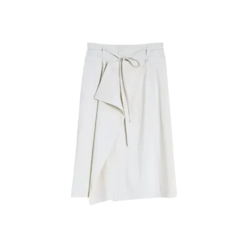 Lemaire Повседневный Длинный Юбка Женская Белая